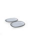 Hermia X00019025 Juego de Fuentes de Gres Cerámico Blanco Mate, 2 Piezas de 19 x 12 cm